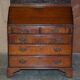George III oak secretary bookcase circa 1760, Thomas Chippendale style.