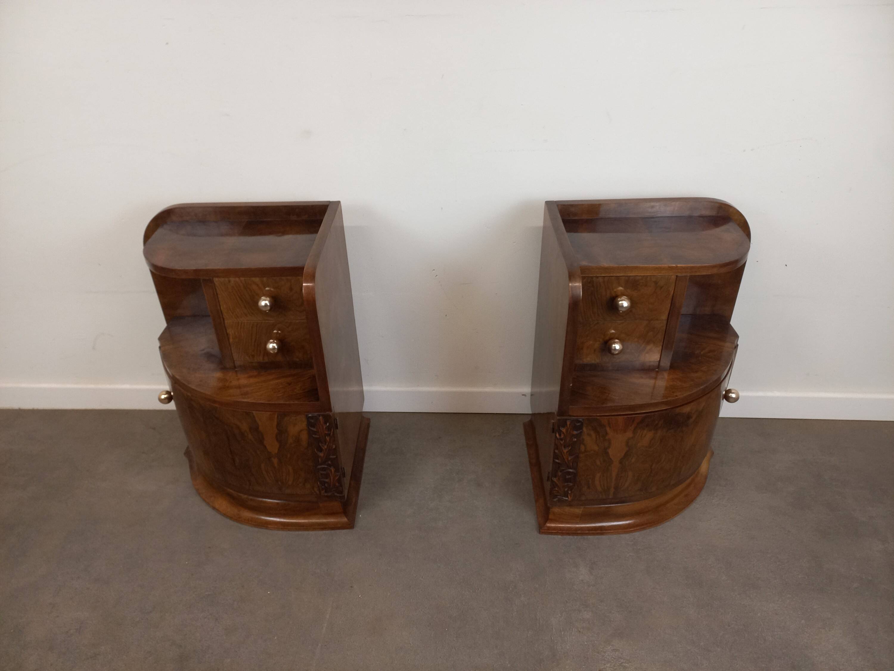 Pair of Art Deco bedside tables