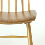 Mid Century Oak Chair Produced In 1975