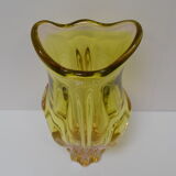 Vintage metallurgical glass vase designed by Josef Hospodka for Chribska, 1960s
