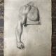 Workshop study on fine watermarked paper, late 19th century, Montparnasse in Paris.
