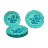 6 assiettes dessert porcelaine de Limoges Bracieux Deshoulieres
