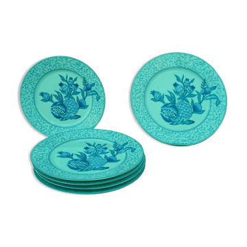6 assiettes dessert porcelaine de Limoges Bracieux Deshoulieres