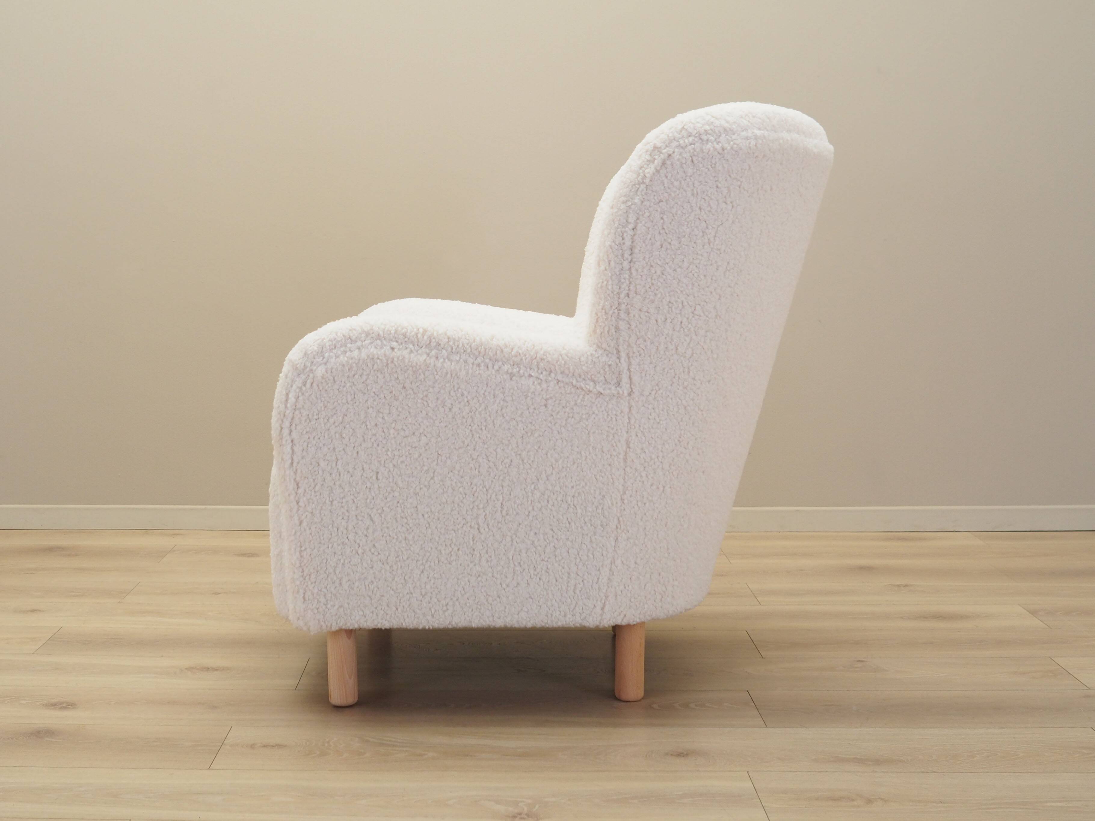 White armchair, Scandinavian design, production: Denmark