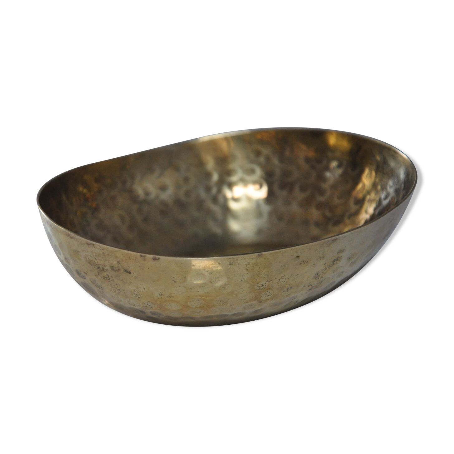 Empty hammered brass pocket