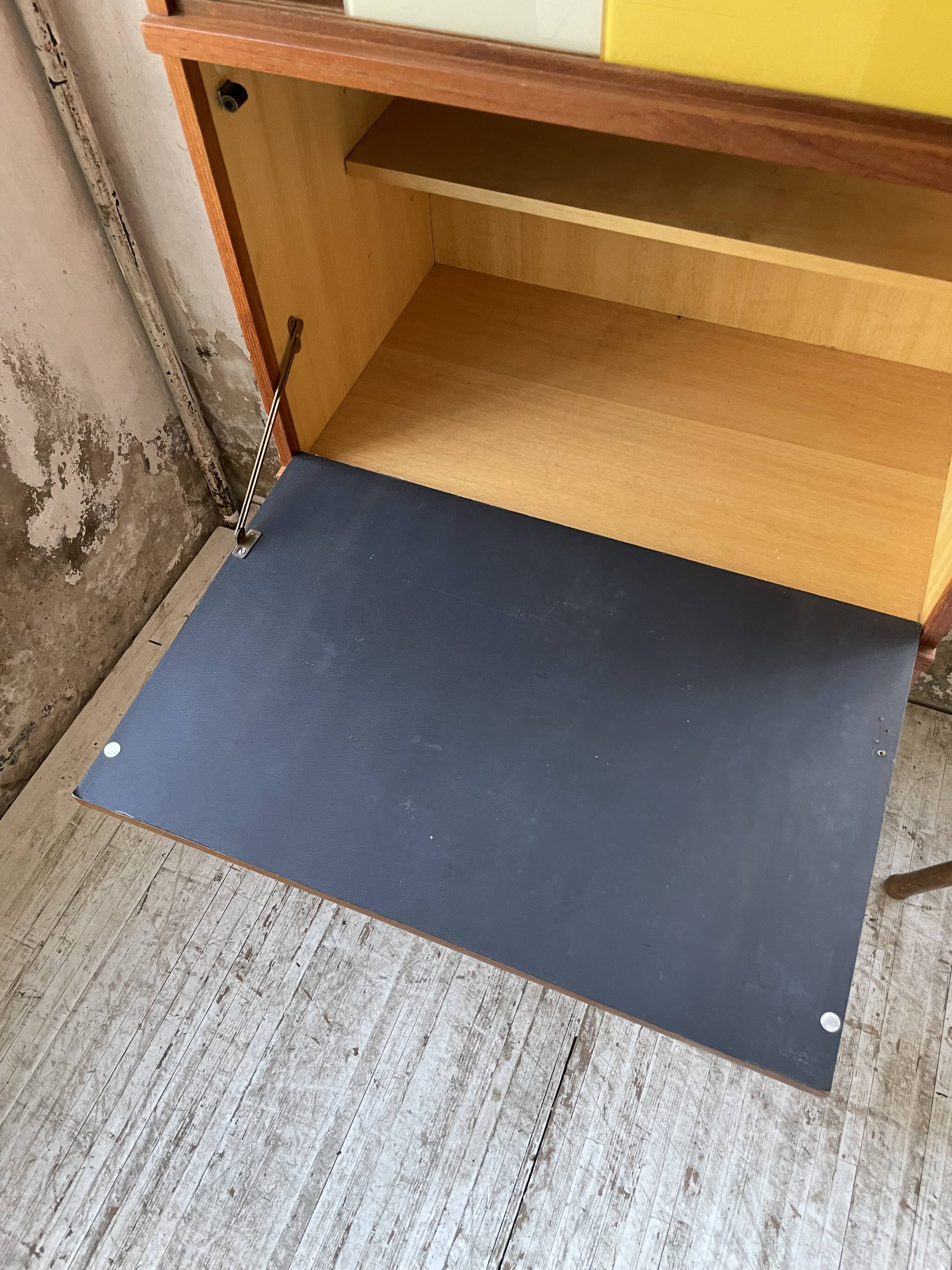 Modernist teak secretary desk, 1950s