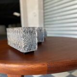 3 molded glass sconces 1950