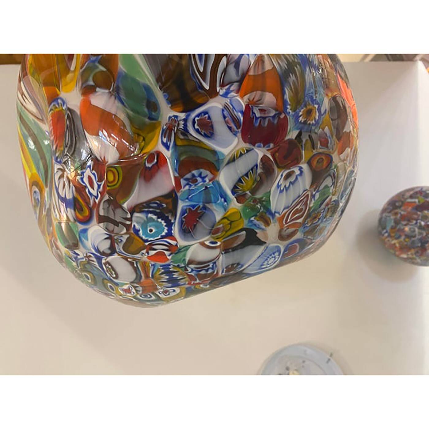 Contemporary White With Murrise MultiColors Pendant