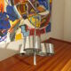 Chrome chandelier vintage with 3 branches