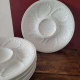 6 Limoges oyster plates