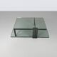 KW-1 glass and travertine coffee table by Hank Kwint for Metaform 1980s