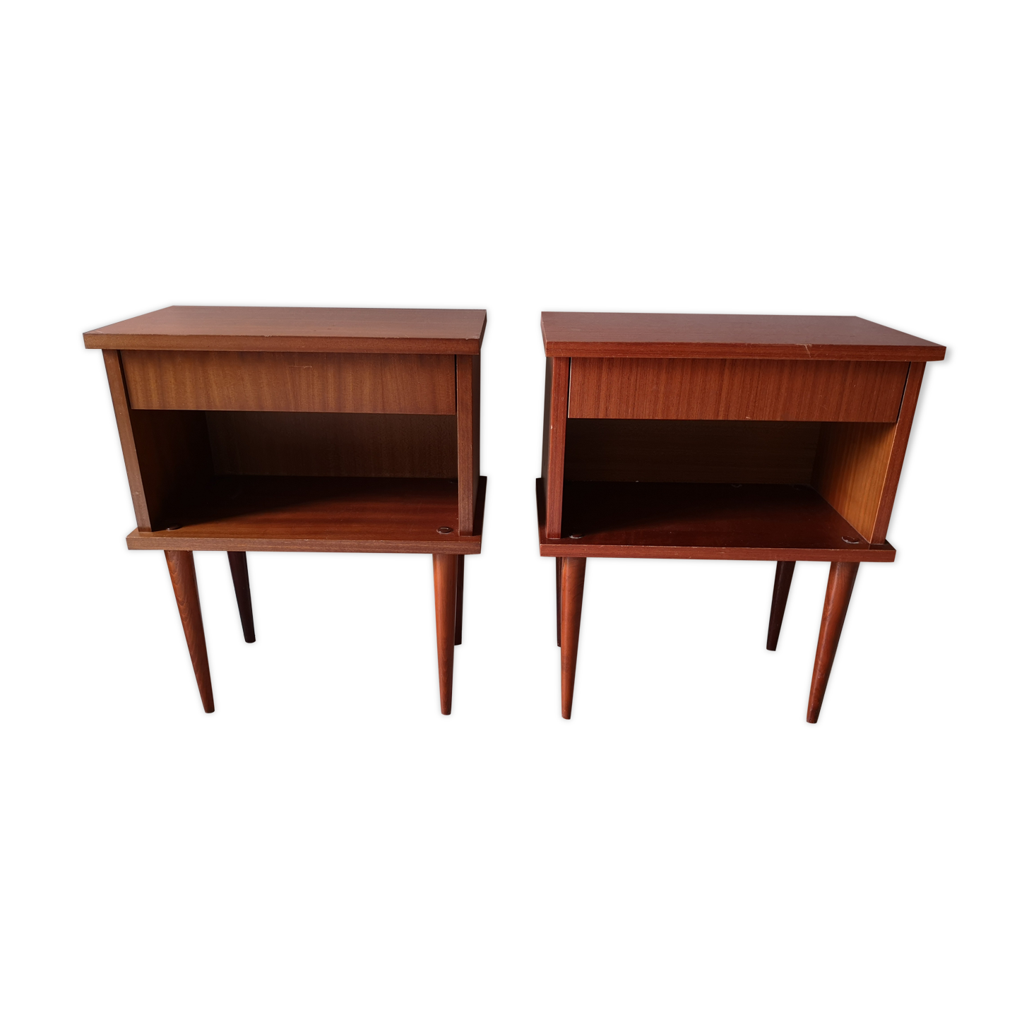 Paire de chevets en teck de style scandinave