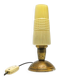 Postmodern bedside lamp in brass and glass, Poland, 1970s