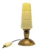 Lampe de chevet postmoderne en laiton et en verre, Pologne, années 1970