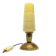 Postmodern bedside lamp in brass and glass, Poland, 1970s
