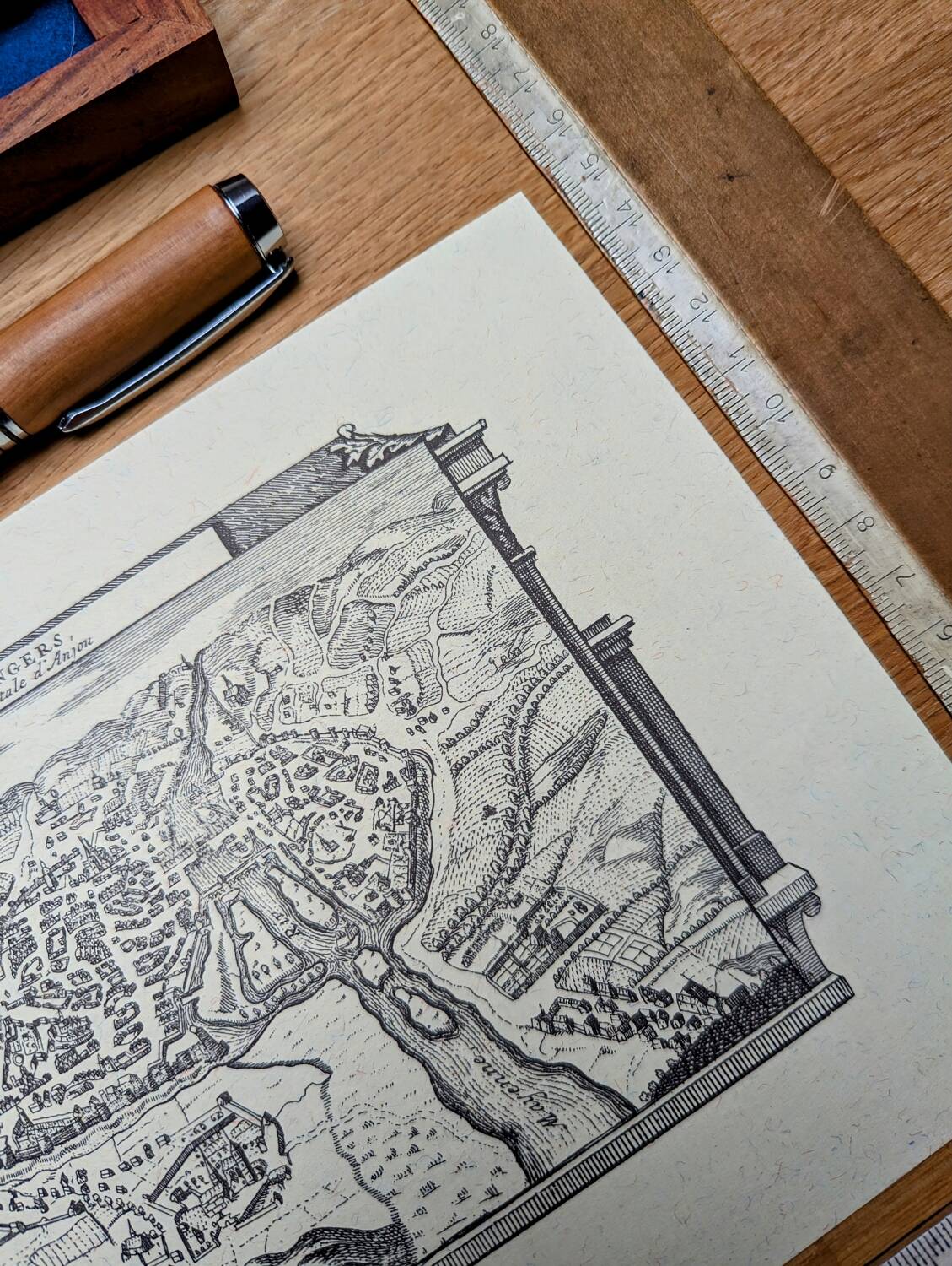 Printed in 1970, Angers, capital of Anjou.