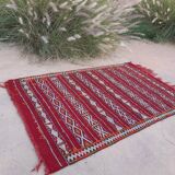 Handmade vintage berber carpet 130  x 85 cm