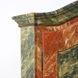 Armoire de mariée peinte à l'art populaire
