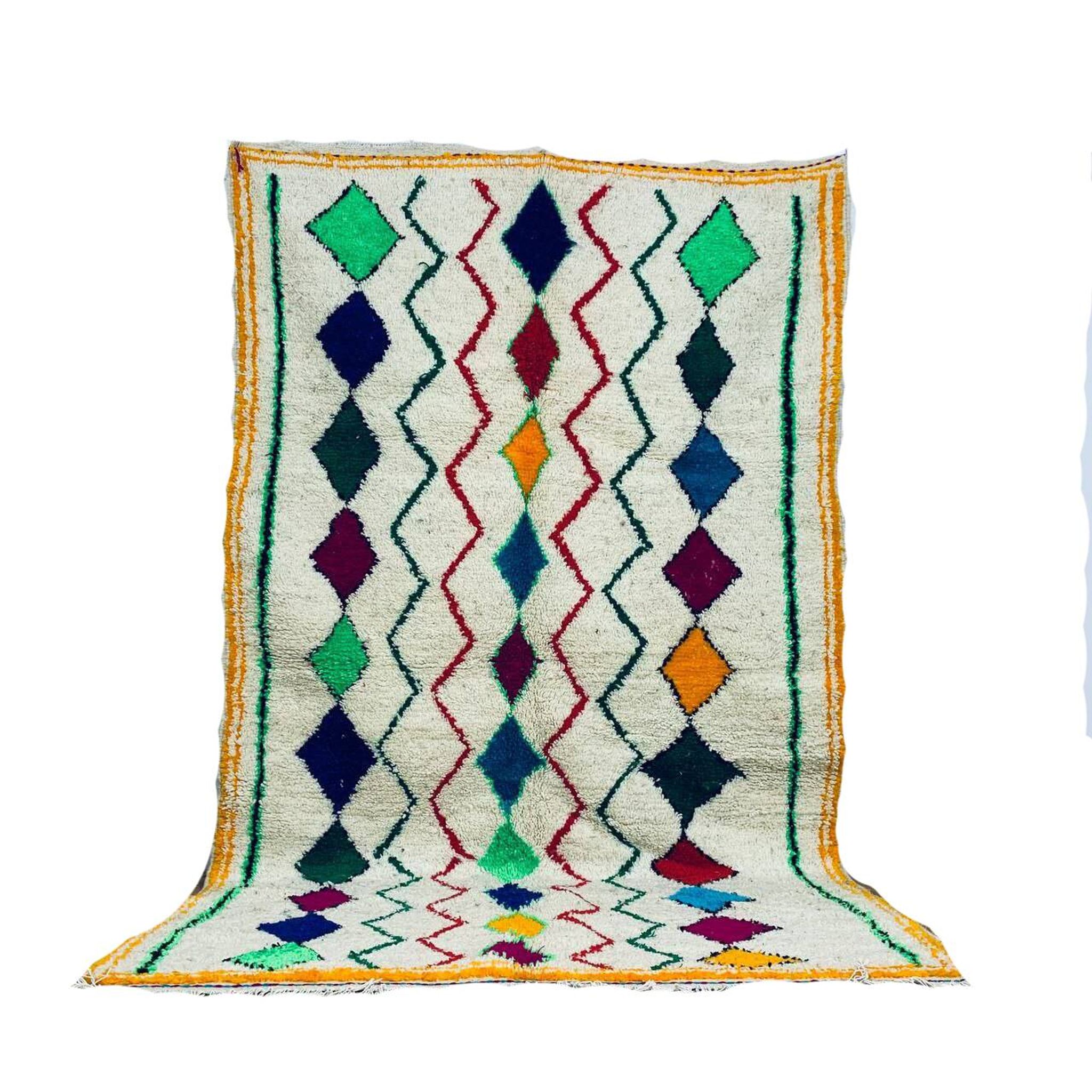 Tapis berbère marocain artisanal fait main 254 X 152 CM