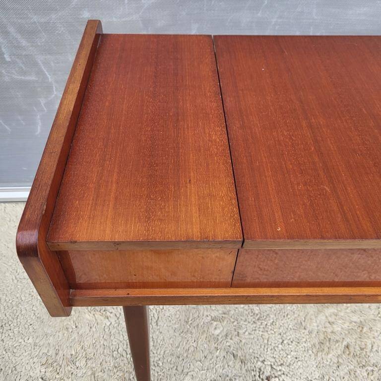 Scandinavian console dressing table desk with drop-down top