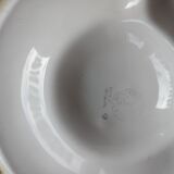 4 barbotine plates with artichoke pattern from Bordallo.