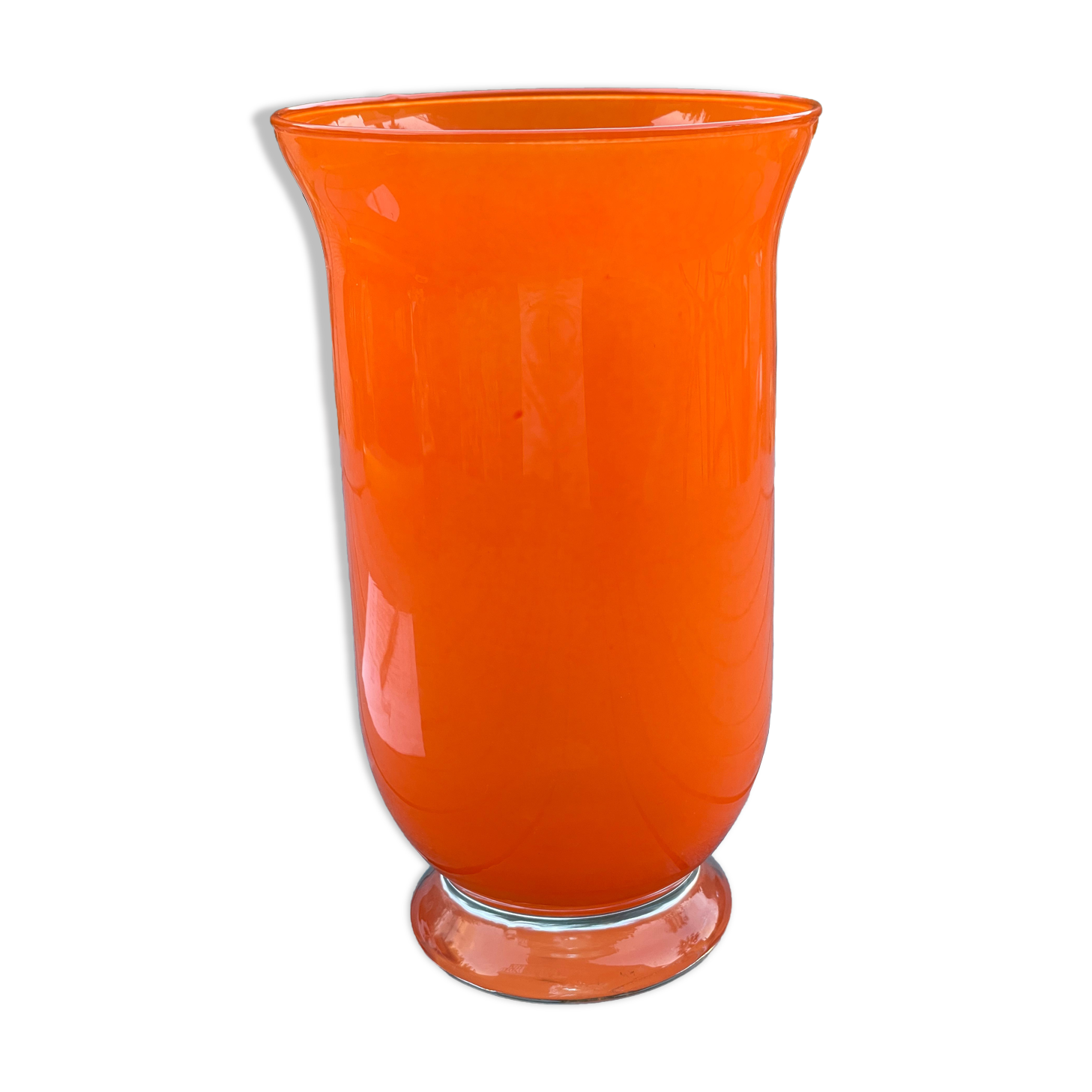 Orange glass vase