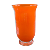 Vase en verre orange