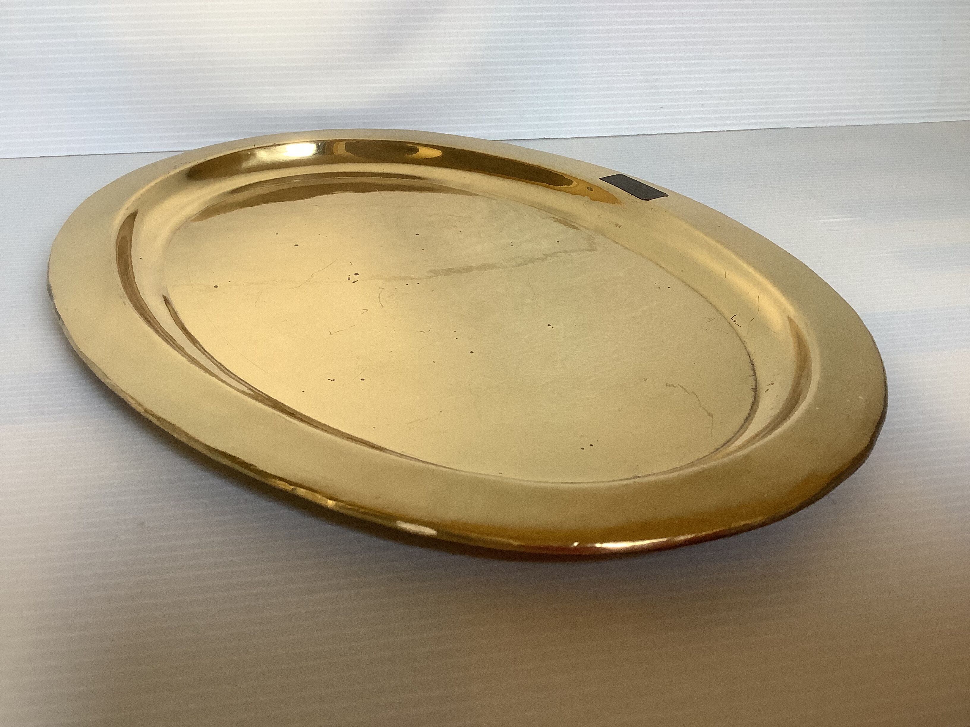 Oval brass tray