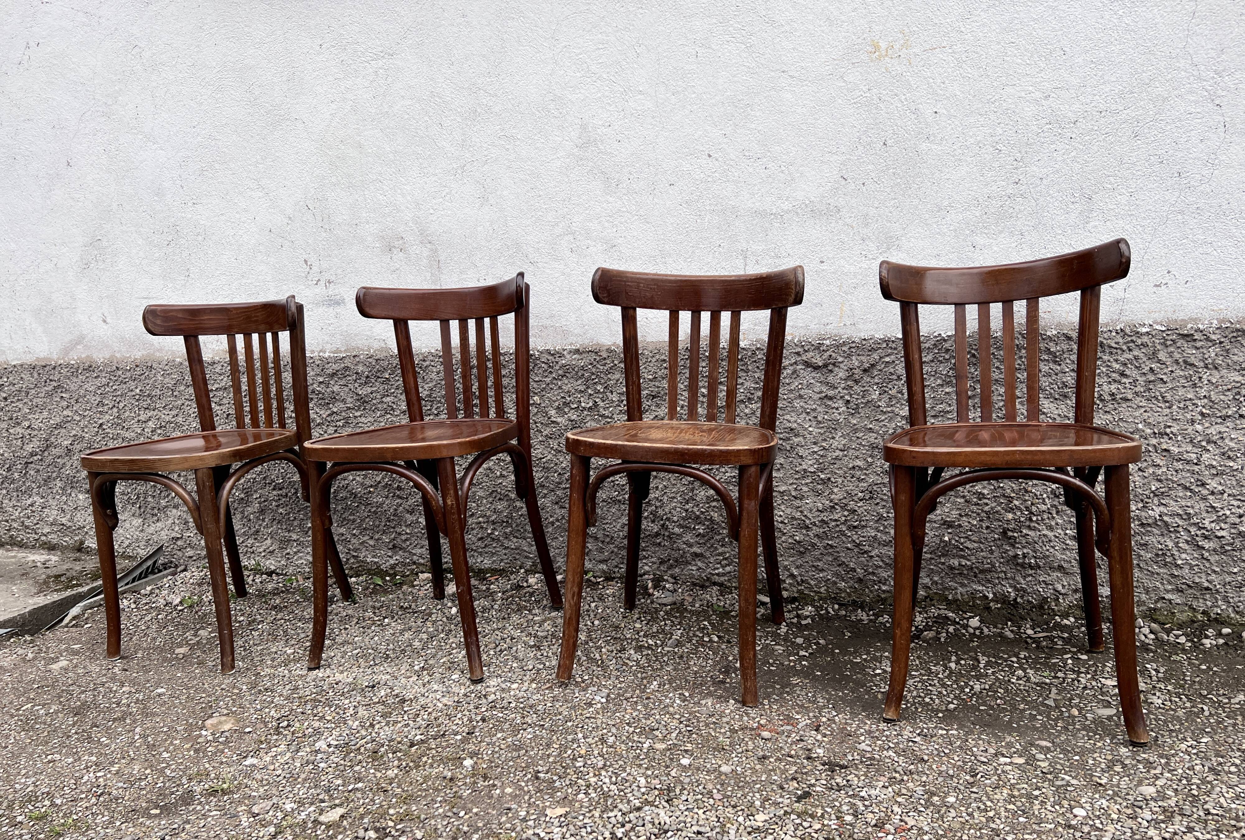 Series of 4 bistro chairs