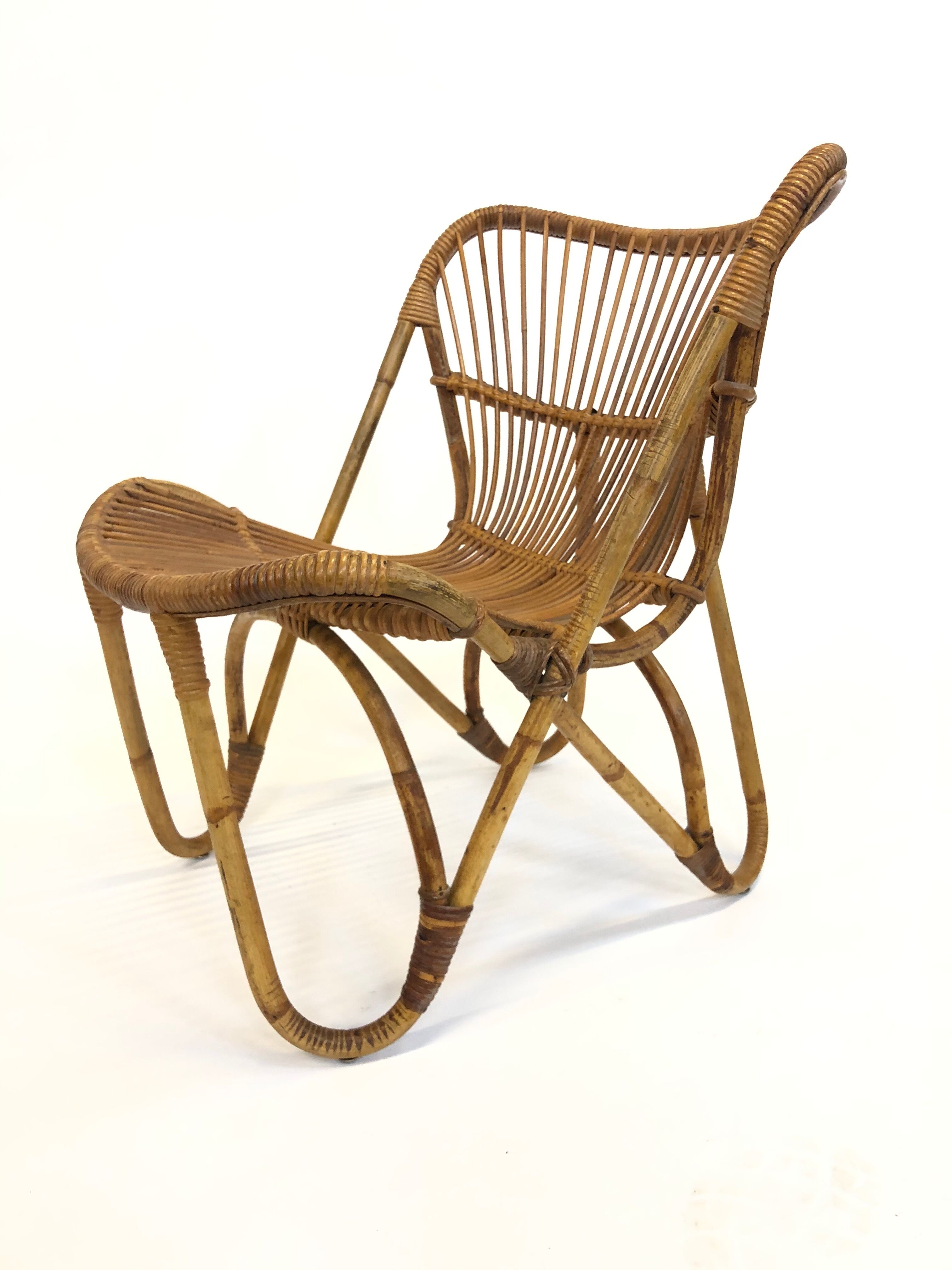 Rohe Noordwolde rattan chair, 1960, Netherlands