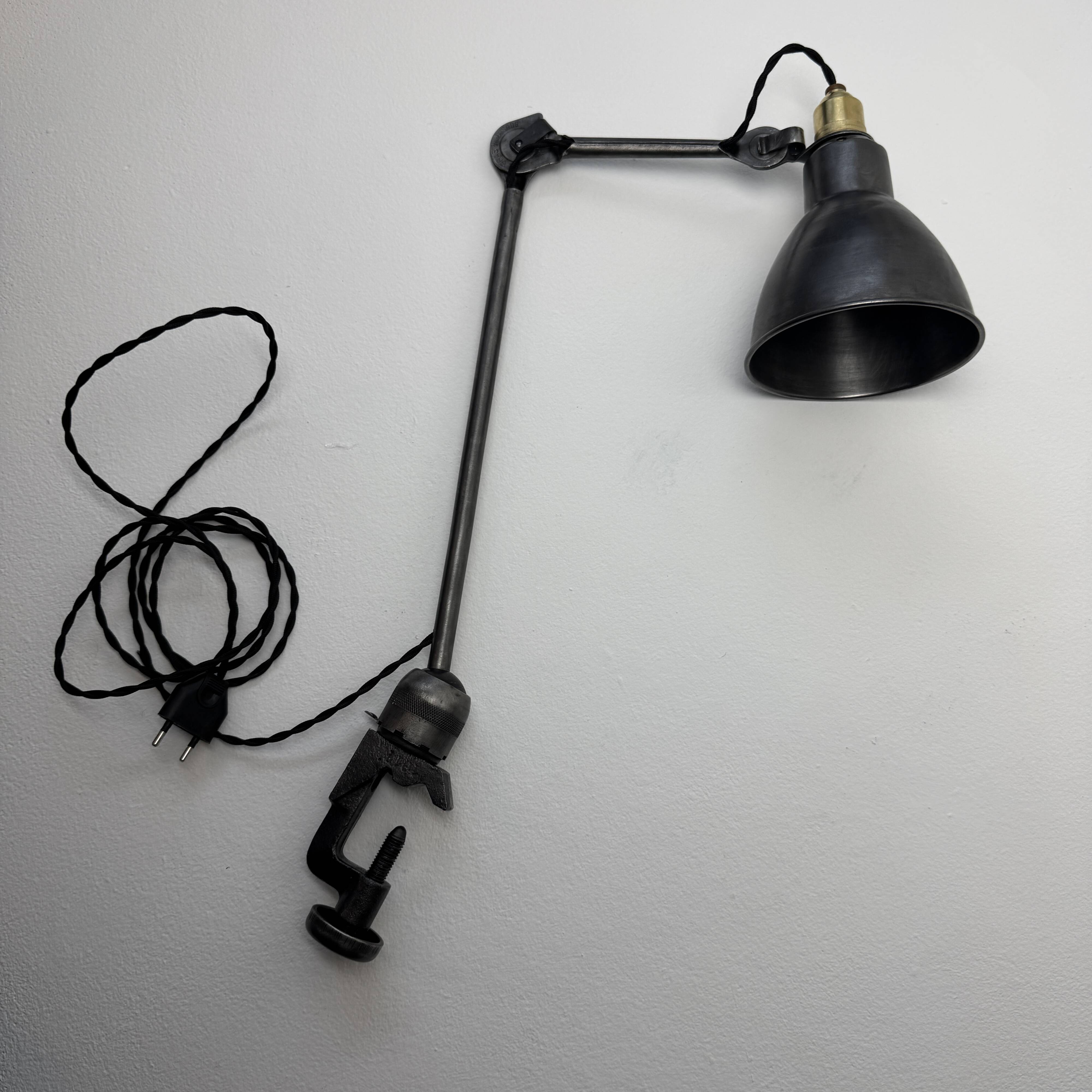 Old industrial wall light "Grass Ravel" No. 204 semi-fixed