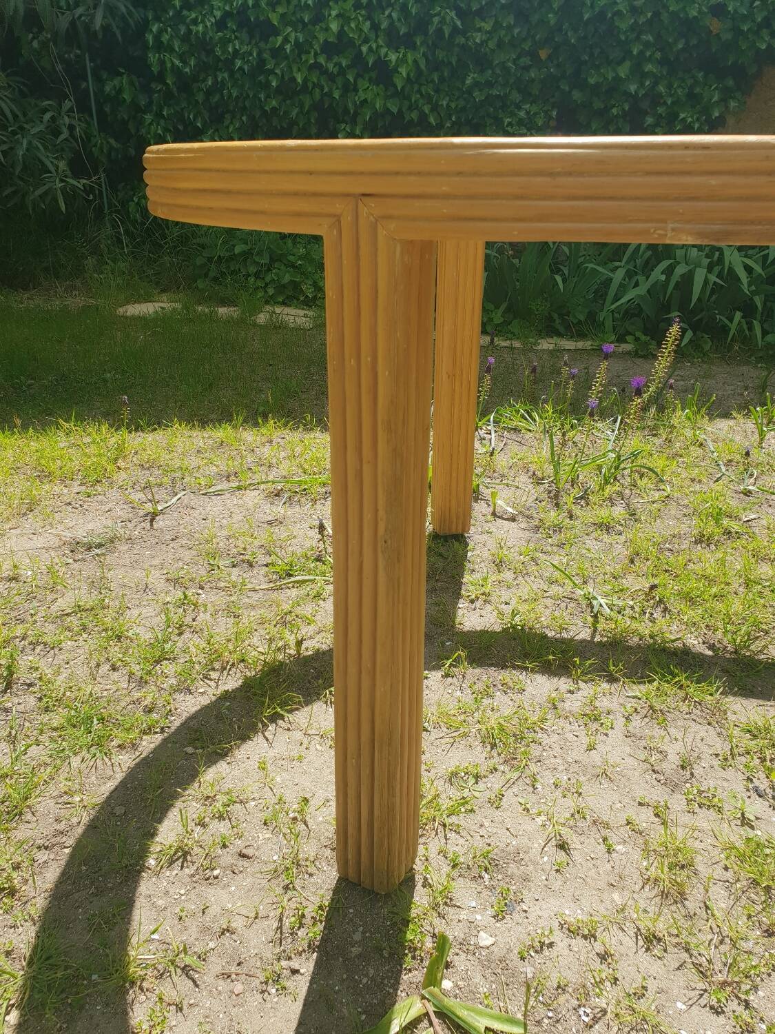 Rattan dining table 1980