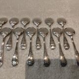 12 silver-plated ice cream scoops, goldsmith Boulenger Regence Berry