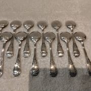 12 silver-plated ice cream scoops, goldsmith Boulenger Regence Berry