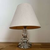 Vintage crystal and chrome lamp, France 1940