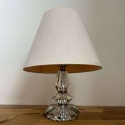 Vintage crystal and chrome lamp, France 1940