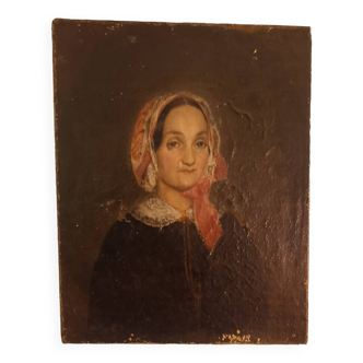 Small portrait of a 19th century woman