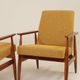 Two Lounge Chairs Vintage Mustard Boucle,  Mid Century Design, 1960