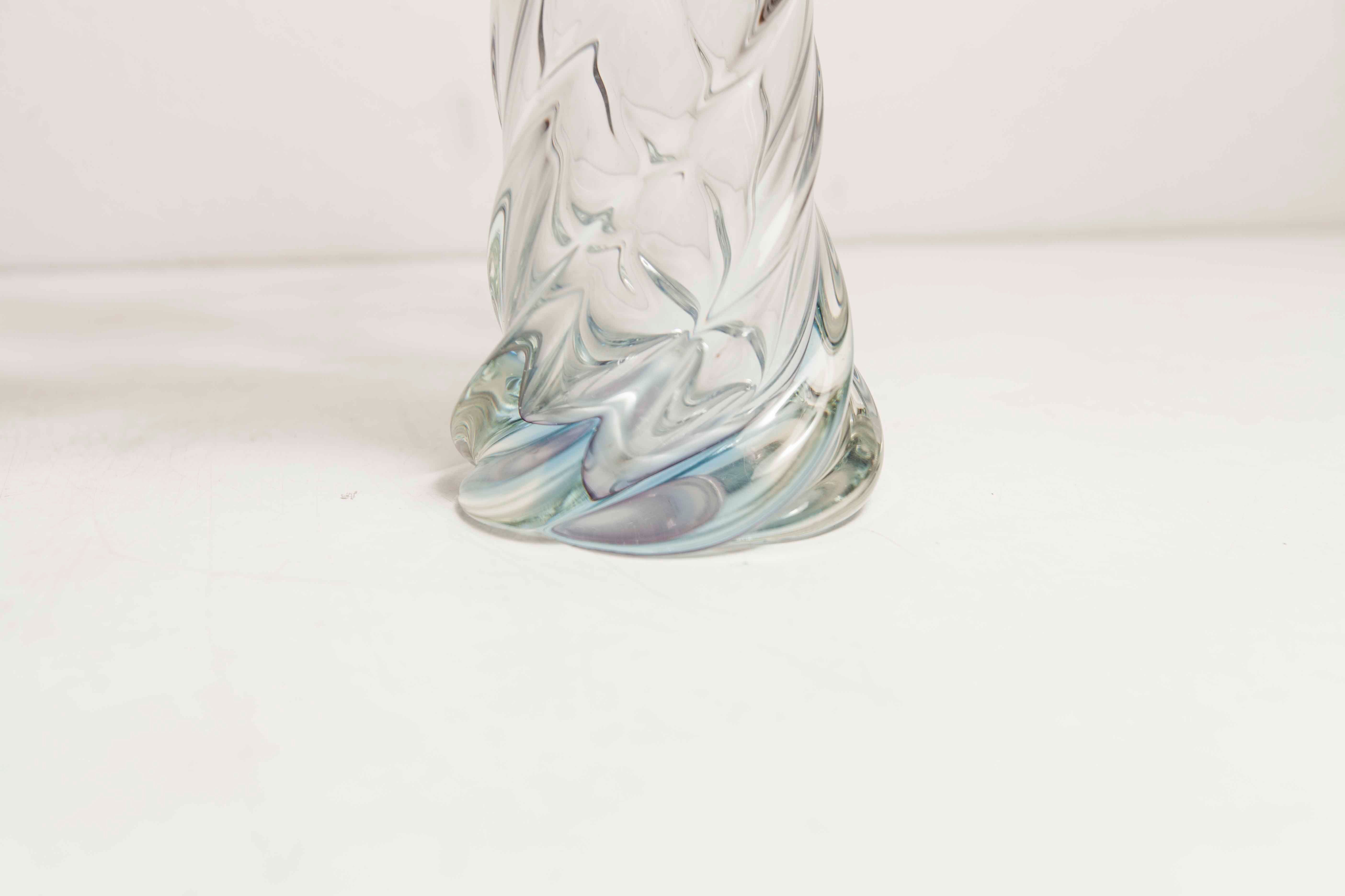 Vase in Murano glass by Fratelli Toso H 27.5cm