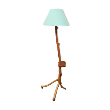 Wooden floor lamp