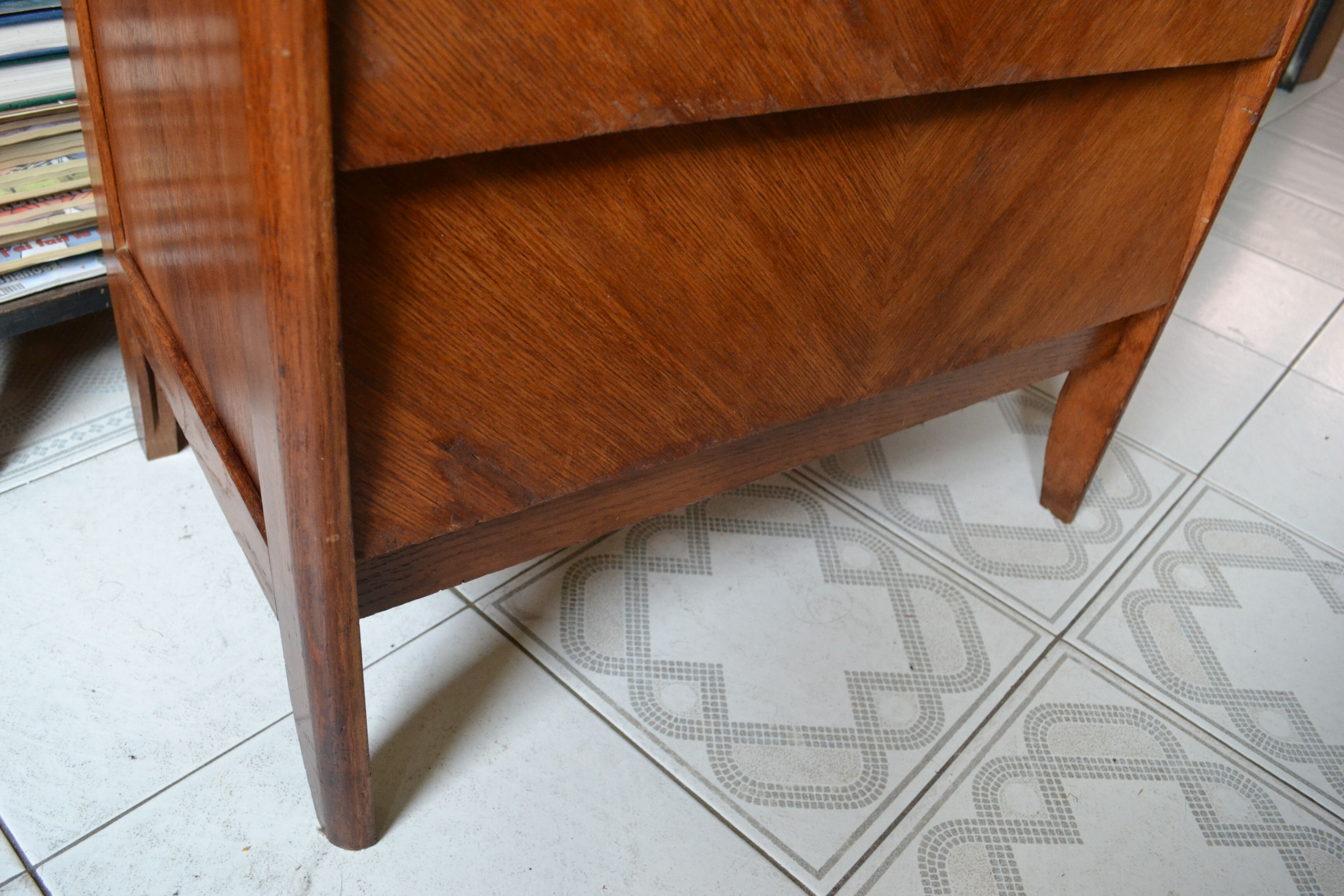 Vintage secretary inclined oak 50s/60s