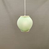Danish pleated hanging lamp, Pearl Shade, produced by Hoyrup Light and designed by Lars E Schiøler
