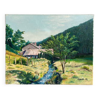 Landscape oil painting