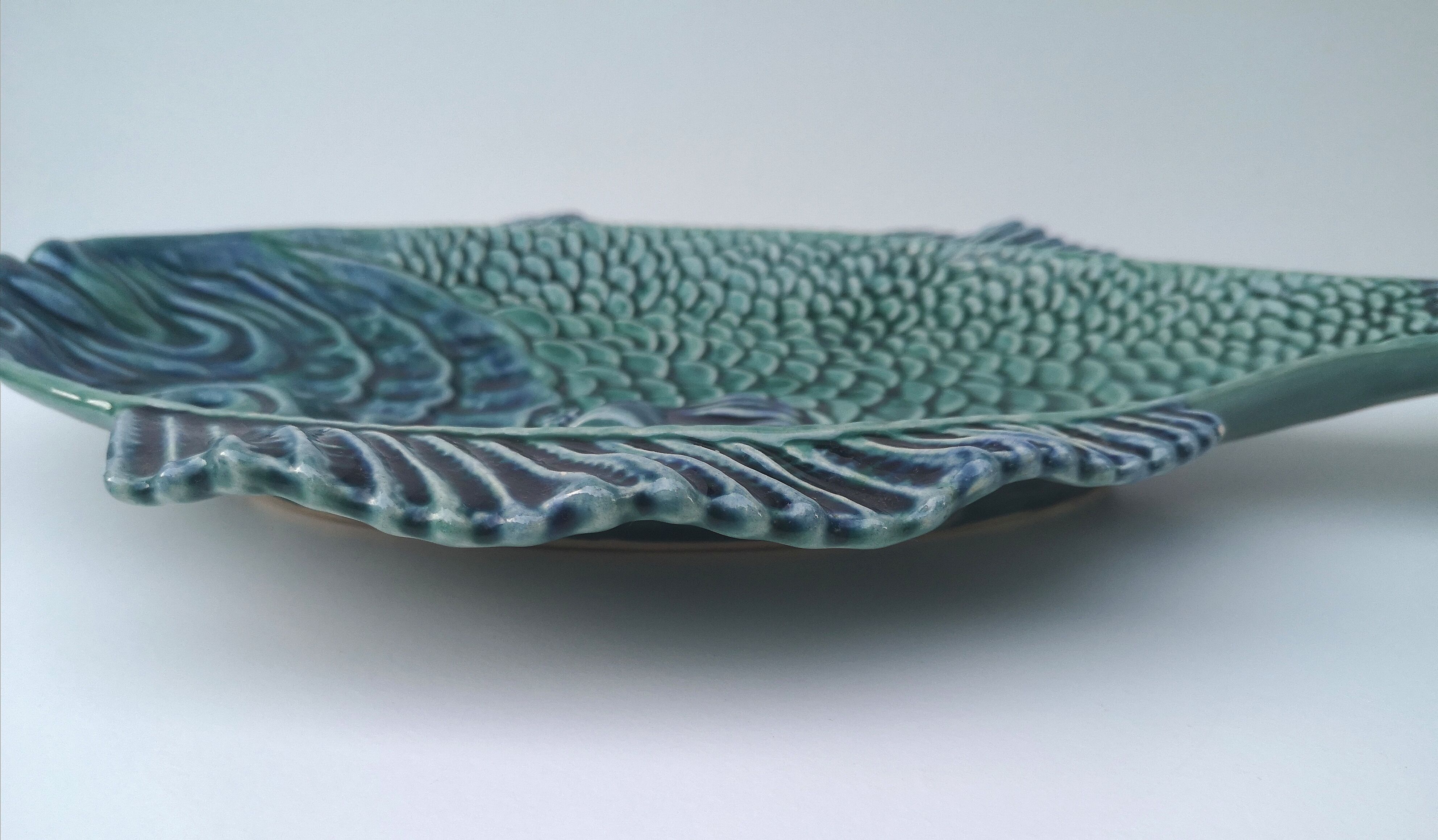 Vintage dish, slurry, fish-shaped