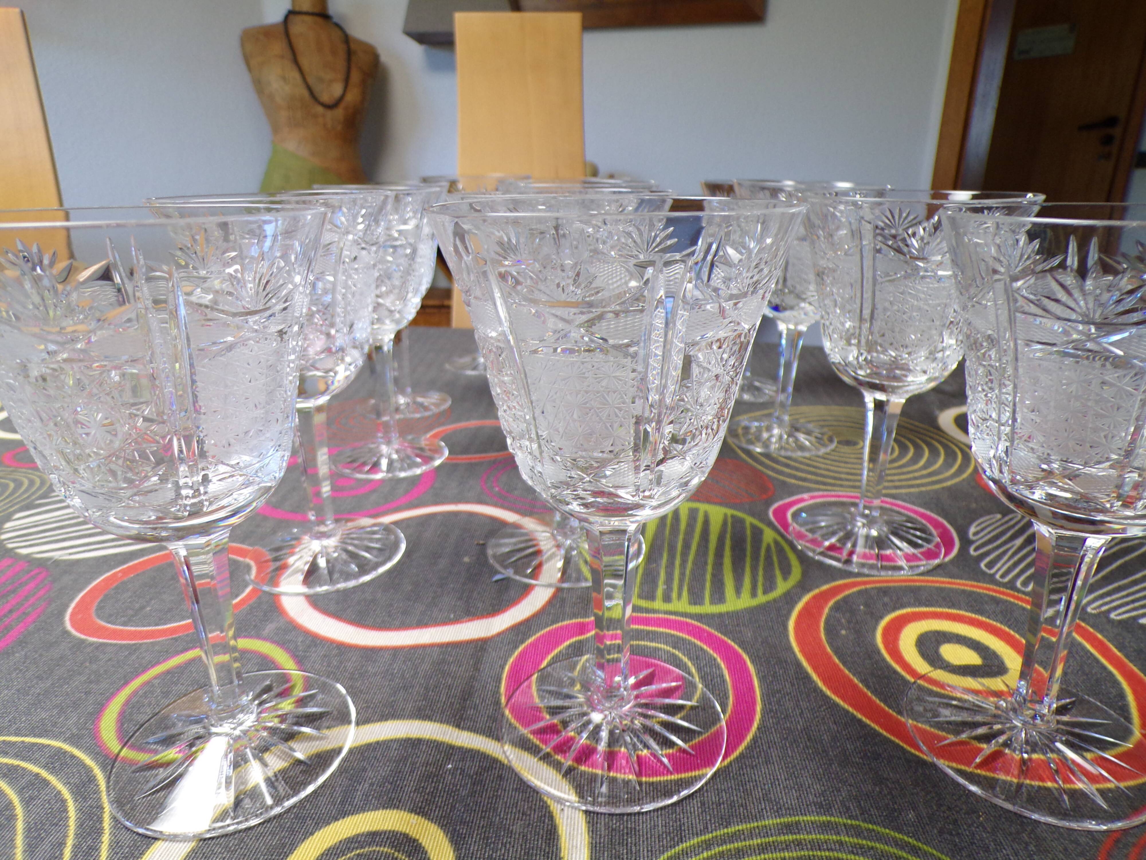 Crystal water glass