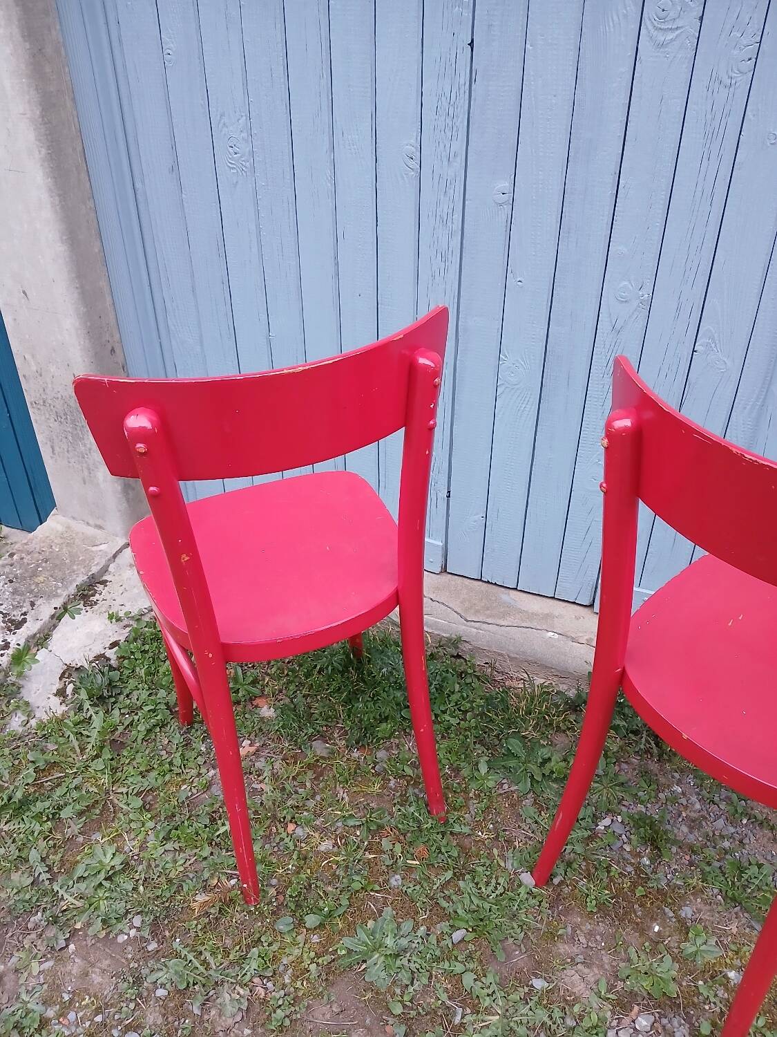 2 antique bistro chairs