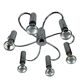 60s 70s Sputnik wall lamp or ceiling lamp by Cosack Leuchten Chrom