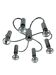 60s 70s Sputnik wall lamp or ceiling lamp by Cosack Leuchten Chrom