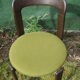 Pair of 70s chairs by designer Bruno Rey in wood and green fabric