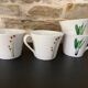 4 fine white porcelain cups with fine flower decoration